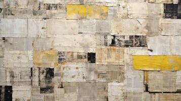 patchwork newsprint texture photo