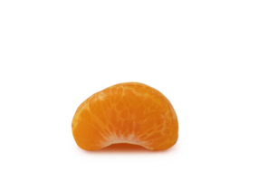 Isolated citrus segment isolated. Citrus fruits peeled segment with shadow. png