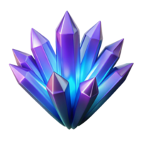 Luminous Crystal Cluster A 3D Render of Sparkling Gems png