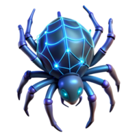 Cybernetic Arachnid Illuminated Web Design png