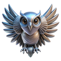 Robotic Owl A 3D Model of a Mechanical Bird png