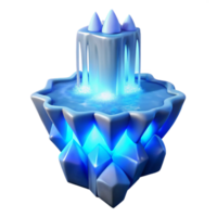 Luminous Crystal Fountain A 3D Render of a Fantasy Water Feature png