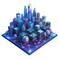 Smart City Networked Urban Development, Digital Transformation, and Geometric Architecture png