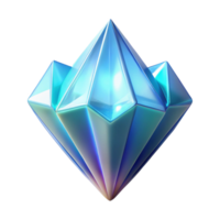 Luminous Crystal Geometry A 3D Render of a Faceted Gem png
