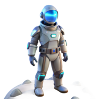 3D Render of Futuristic Astronaut on Alien Planet png