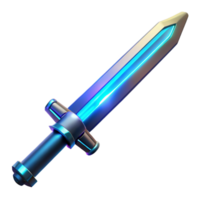 Luminous Sword A 3D Render of a Futuristic Weapon png