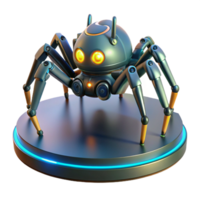 Futuristic Spider Robot Design 3D Render of Advanced Robotics png
