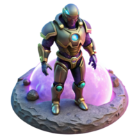 Cybernetic Space Warrior on Alien Planet png