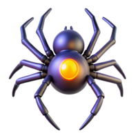 Robotic Spider Design 3D Model of an Eight-Legged Machine with Glowing Core png