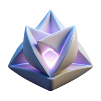 Abstract 3D Geometric Shape Luminous, Triangular, and Interlocking Design png