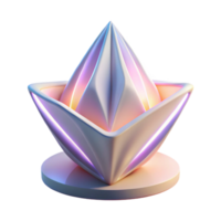 Abstract Illuminated Sculpture Geometric Design with Gradient Lighting png