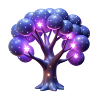 brilhando esfera árvore 3d render png