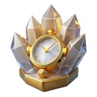 Golden Clock and Crystal Formation A Timepiece on a Geometric Base png