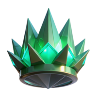 Luminous Emerald Crown A 3D Model of a Sparkling Gemstone Headpiece png