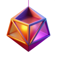 Abstract Geometric Shape with Gradient Colors png