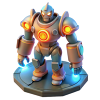 Powerful Futuristic Robot 3D Render of Advanced Mech png