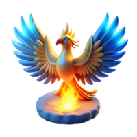 Mythical Firebird 3D Render of a Legendary Creature png