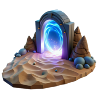 Mystical Portal A 3D Render of a Fantasy Gateway to Another Dimension png