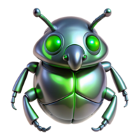 Cybernetic Beetle 3D Render of a Futuristic Insect Robot png
