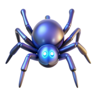 3D Render of a Shiny, Eight-Legged Robot Spider png