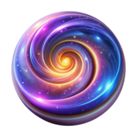 Cosmic Spiral A Glowing Nebula in a Spherical Form png
