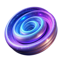 Cosmic Swirl Abstract 3D Render of a Glittering Galaxy like Torus png