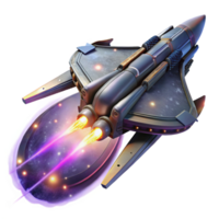 Futuristic Spaceship Warp Drive Technology and Galactic Exploration png