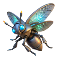 Robotic Bee Futuristic Insect Design, 3D Render png