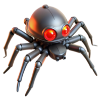 Robotic Spider 3D Render of Futuristic Arachnid Machine png