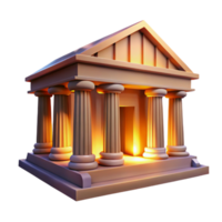 Ancient Temple 3D Model Columns, Architecture, Design, Classical, Structure, Building, Temple, Greek, History, Render png