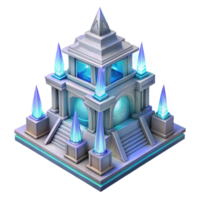 Crystalline Temple A Fantasy Architectural Design png