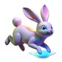Bunny Hopping on Glowing Pad png