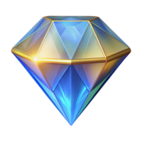 Luminous Gem A 3D Render of a Sparkling,faceted Diamond png