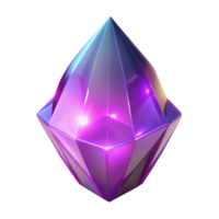Luminous Gem A 3D Render of a Sparkling Crystal png