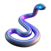 Neon Serpent A 3D Render of a BioLuminescent Snake png