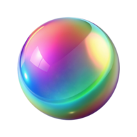 Iridescent Sphere A Study in Gradient Color and Reflective Surfaces png