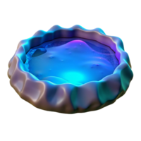 Abstract Iridescent Pool Digital Art of a Luminous, Undulating Basin png