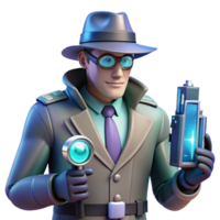 Sleuth's Tech Gadget Investigating the Mystery png