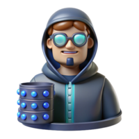 3D Render of a Data Scientist Coding, Technology, Innovation, Artificial Intelligence, Cybersecurity, Database Management, Algorithm, Software Development, Big Data, Digital Transformation png