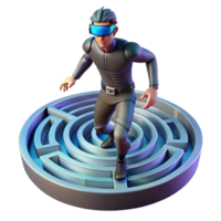 Navigating the Virtual Maze A 3D Rendering of VR Exploration png