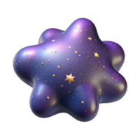 Cosmic Nebula 3D Render of a Starry Blob png