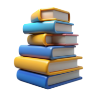 Stack of Books Colorful and Organized Reading Material png