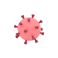 3D Render of Pink Coronavirus Virus Particle png