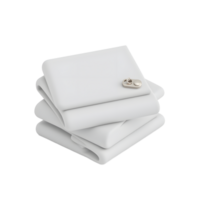 Folded White Fabric with Fastener Versatile Material for Crafts png