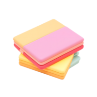 Pastel Color Blocks Stack 3D Render Abstract Design png