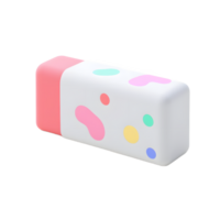 Cute Pastel Eraser with Abstract Shapes Design png
