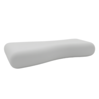 Modern Grey Curved Bench for Contemporary Spaces png