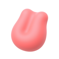 Abstract Pink 3D Blob Shape Render png