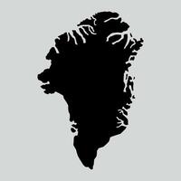 Illustration of map of Greenland territories. White flat design isolated on a white background. Highly detailed illustration vector