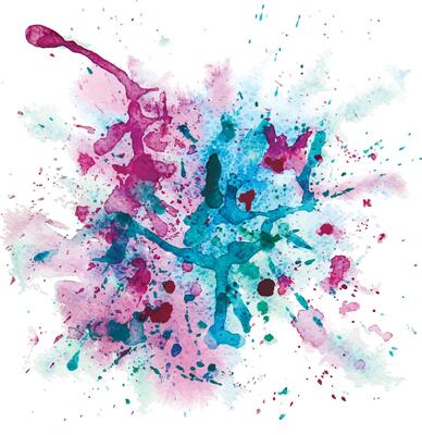 Multicolor watercolor splash